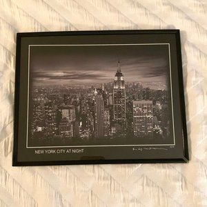 Black and White New York City at Night